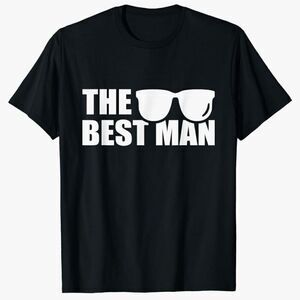 Port & Company (Amazon) Best Man Stag Party Black Graphic T-Shirt, Men’s Large